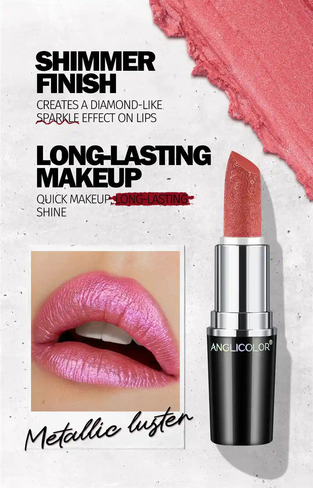 Moisturizing Lipstick Shade 15 - Pearlescent Finish Hydrating Lip Care Lip Care Tidesmit