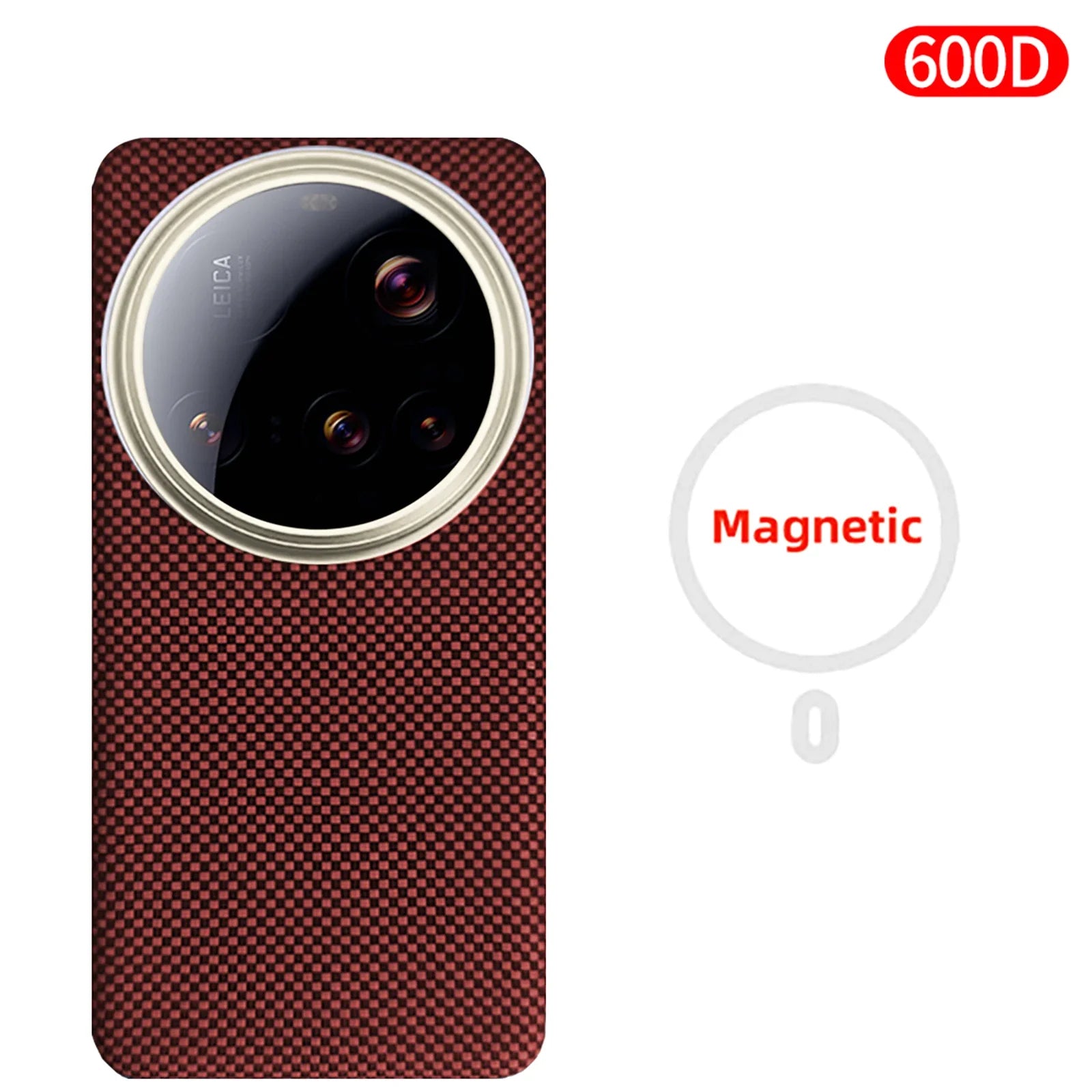 Xiaomi 15 Ultra Carbon Fiber Case | Slim MagSafe Aramid Protection Mig Red Magnetic xiaomi 15 ultra Tidesmit