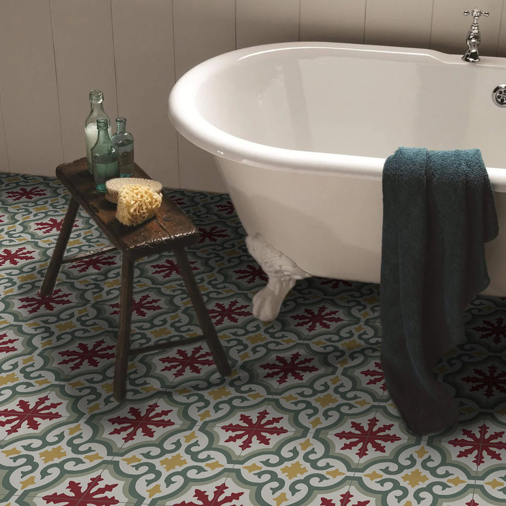 Peel and Stick Floor and Wall Tile Waterproof  Flooring for Bathroom, Vinyl Self Adhesive Flooring Tile 6PCS Backsplash