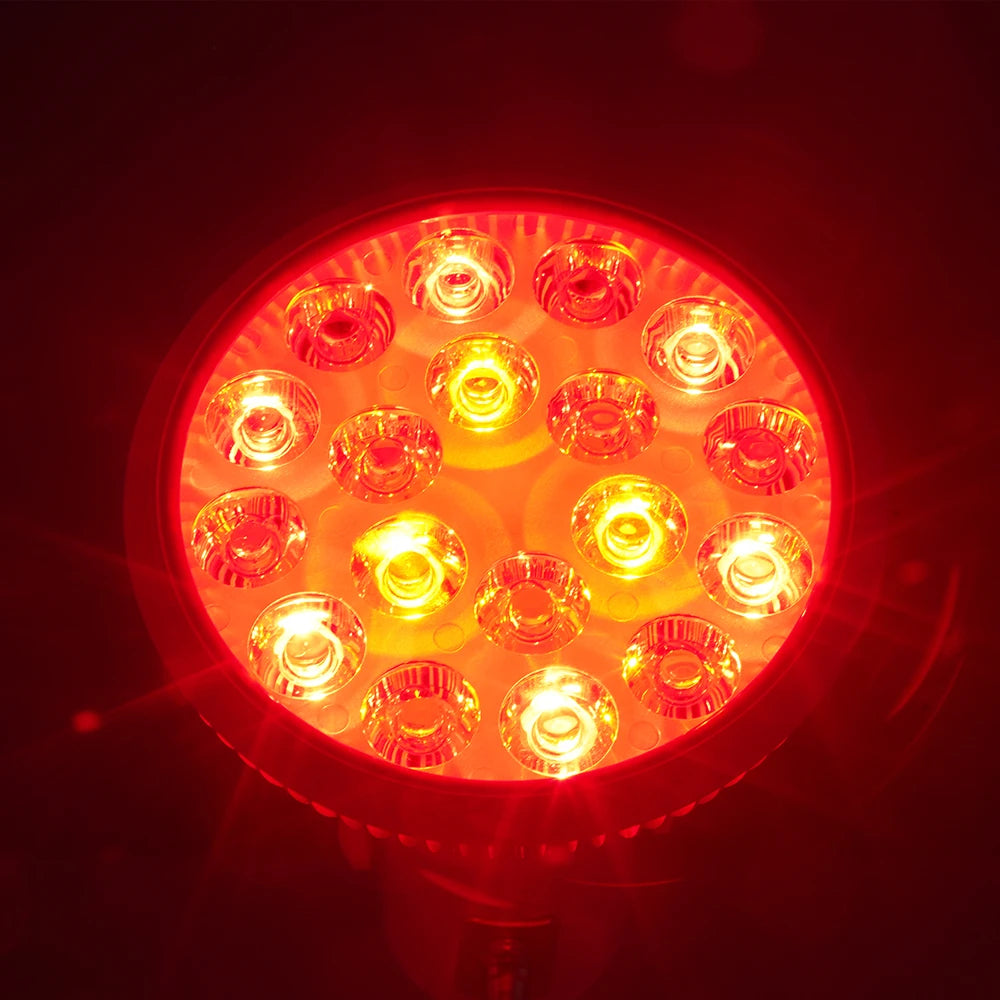 54W Red LED Light Therapy Bulb 630nm 660nm 810nm 830nm 850nm Infrared Light Bulb E27 Red Light