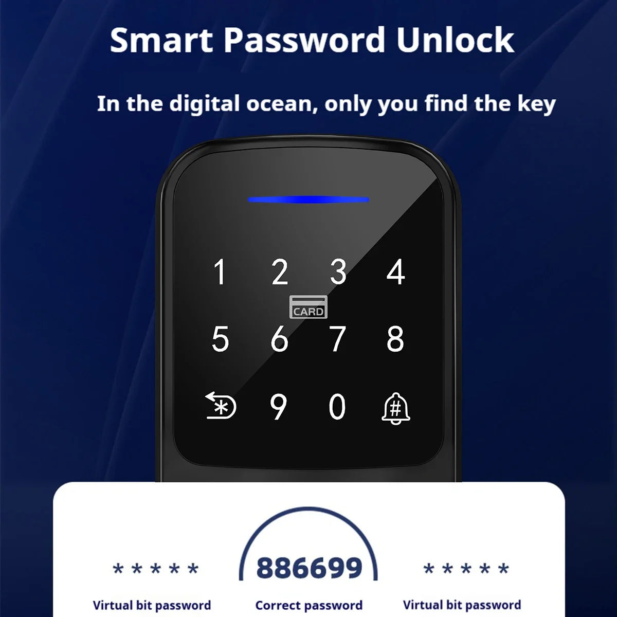 Tuya BLE WiFi Smart Door Lock Fingerprint Password RFID Card Key Unlock APP Control Electronic Deadbolt Lock for Home Office
