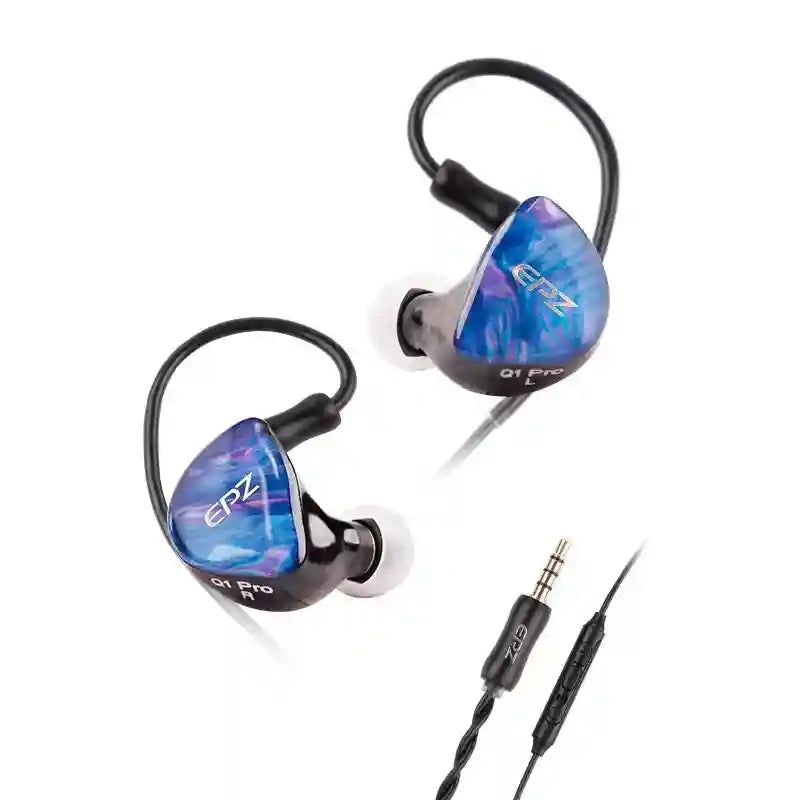 Wired HiFi IEM Earphones with Mic | High-Fidelity Bass Earbuds blue(mic) China Mainland Tidesmit