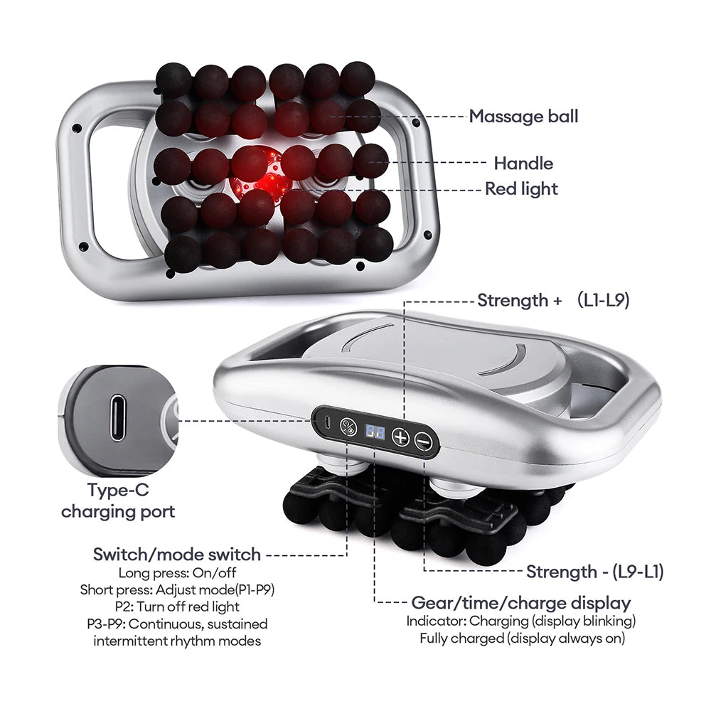 Deep Tissue Massage Gun: Percussion Muscle Recovery Tool Relaxation Treatment Tidesmit
