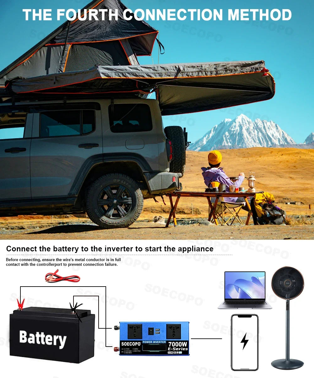 7000W Portable Solar Generator Kit 12V/24V To 110V 220V Inverter 100A Controller 200W Panel Power Mini Fridge Lights for Camping