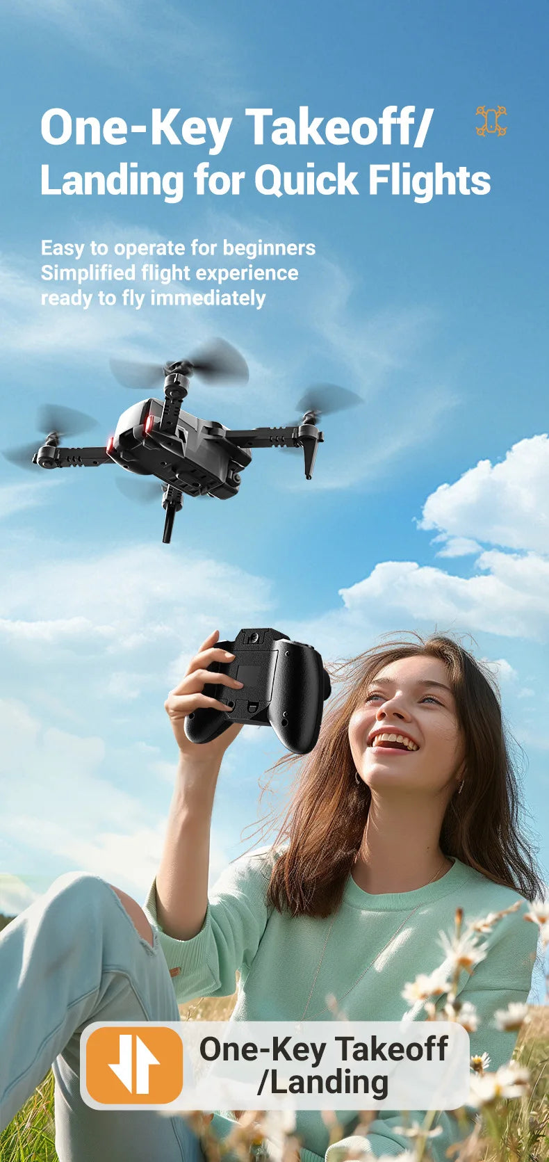 Foldable 8K Camera Drone with Obstacle Avoidance | Tidesmit Tidesmit