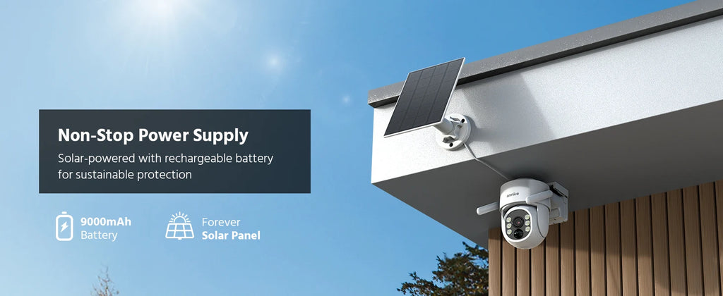 Annke 4MP solar security cameras 4CH Wireless NVR 4mm color night vision camera battery Audio 2.4G 5.8G dual-band WIFI Camera