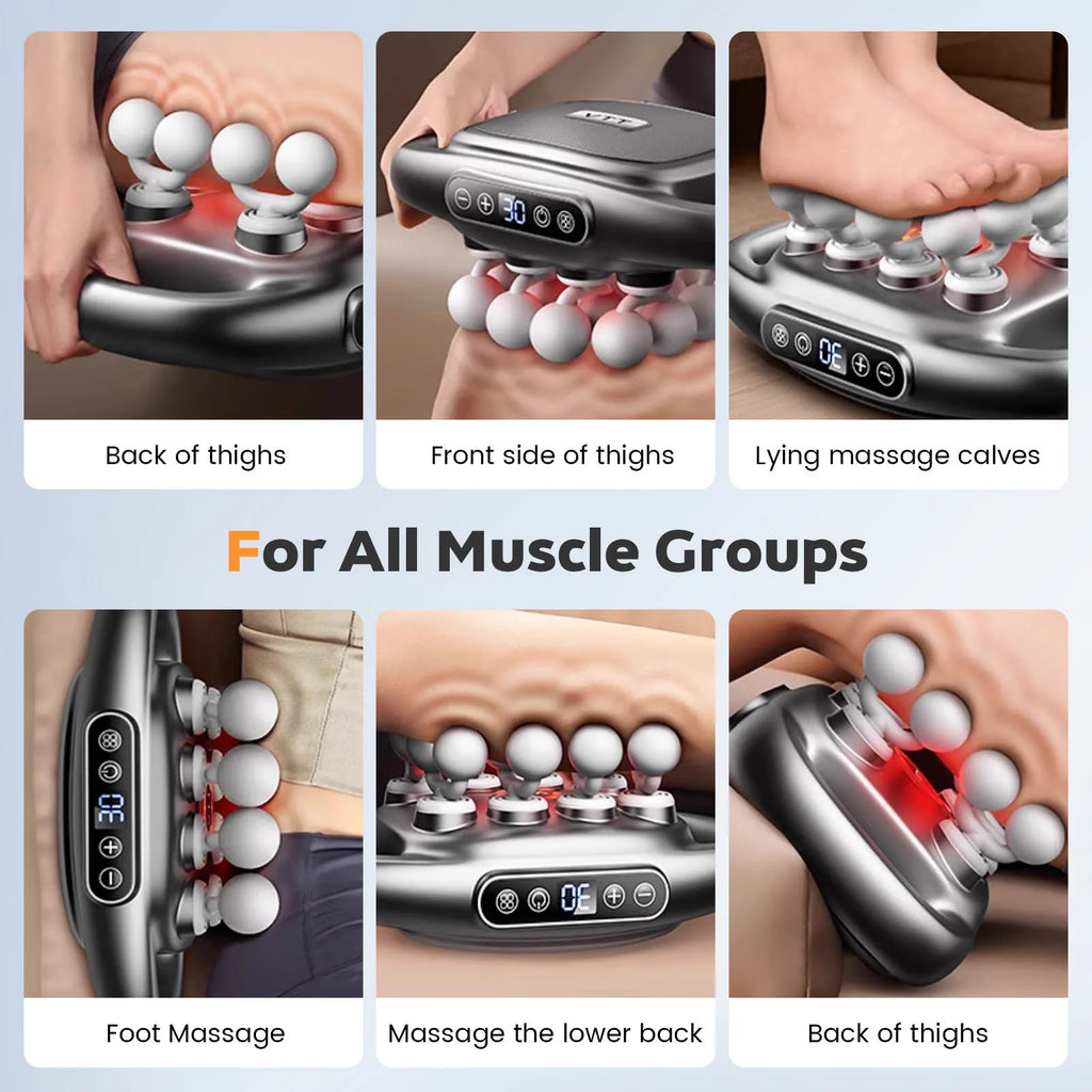 Fascia Gun 16 Heads Deep Tissue Massager - Rechargeable Sports Recovery Fascia Gun Tidesmit