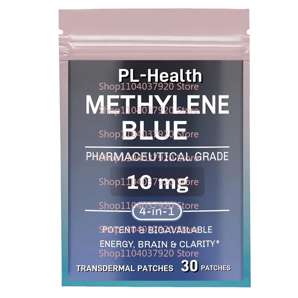 30 Patches Methylene Blue Transdermal Patches With Vitamin C, B6 & B12 Support Energy, Brain & Focus