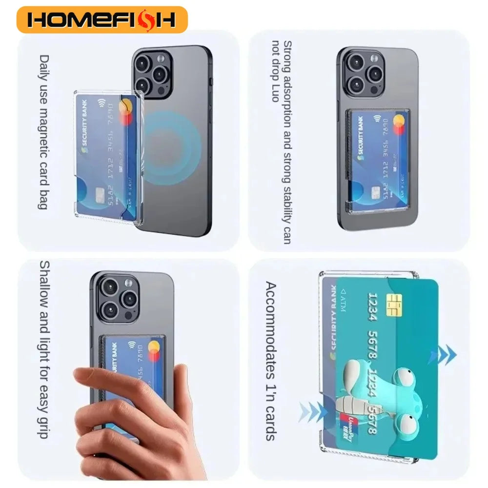 Magnetic Phone Card Holder Case - Slim Shock-Absorbing Cover Tidesmit