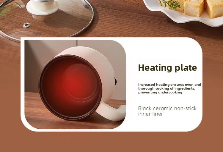 Electric hot pot heating plate and black ceramic non-stick inner liner