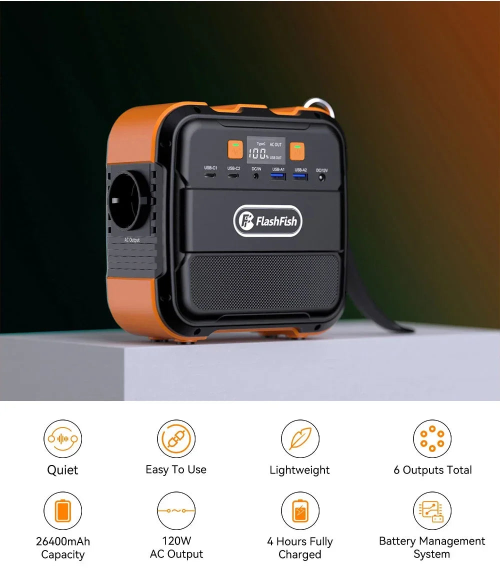 Tidesmit A101 Portable Power Station 120W 97Wh Solar Generator (EU) Tidesmit
