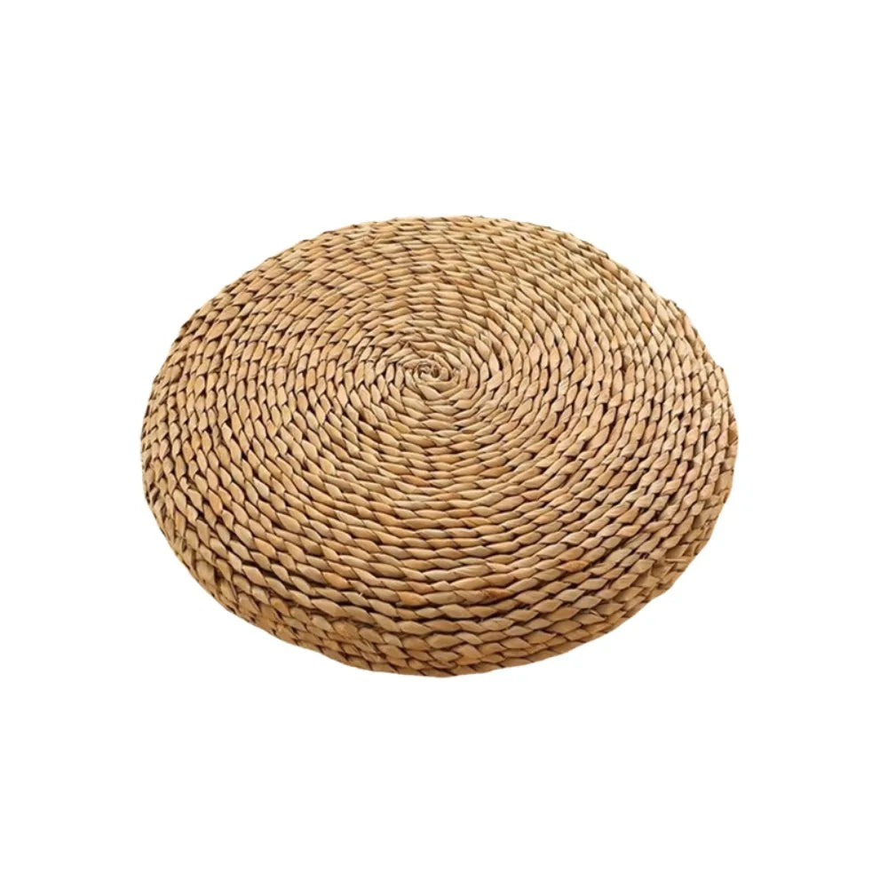Japanese-style Straw Weaving Sitting Cushion Rustic Thickened Tatami Futon Handmade Breathable Straw Braid Mat Meditation