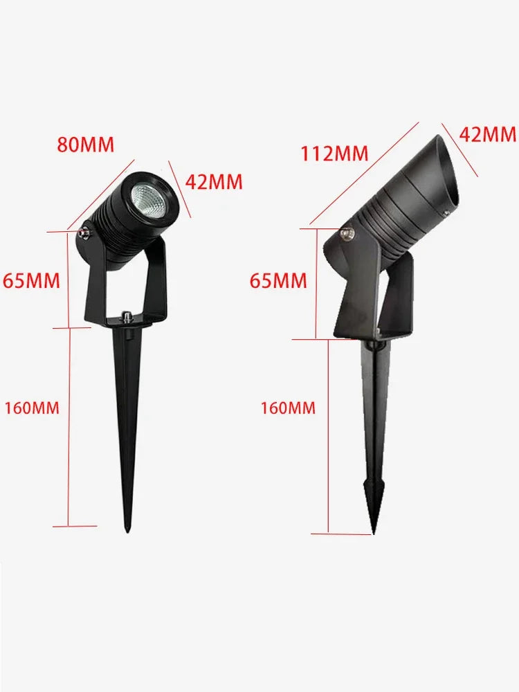 Waterproof Dimmable Outdoor LED Garden Lighting Spike Lawn Lamp Path Spotlights 5W 7W 10W 15W AC220V DC12V 24V for Garden