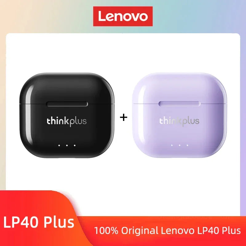 Lenovo LP40 II TWS Wireless Bluetooth Earphones by Tidesmit Black Purple Tidesmit