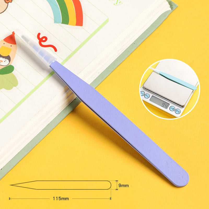 Eyelash Tweezers Set for False Eyelashes - Precision Applicator Tools False Eyelashes Purple Straight Tidesmit