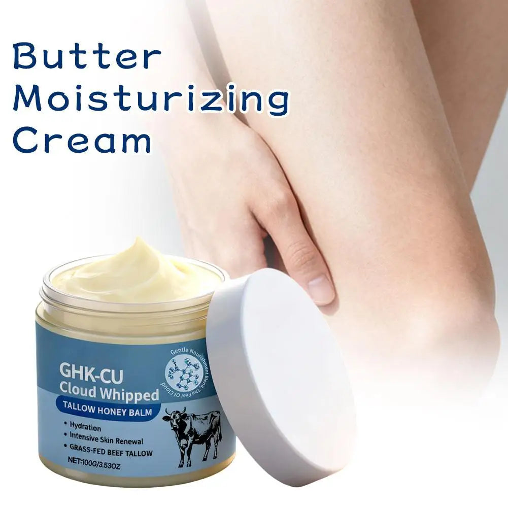 GHK-CU Copper Peptides Beef Tallow Cream Manuka Honey Blue Balm Face Body Moisturizer for Mature Dry Sensitive Skin Care