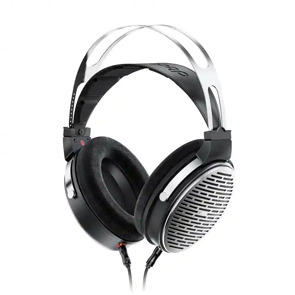 Open-Back Headphones 50mm Dynamic Driver with Detachable Mic - Tidesmit Silver Tidesmit