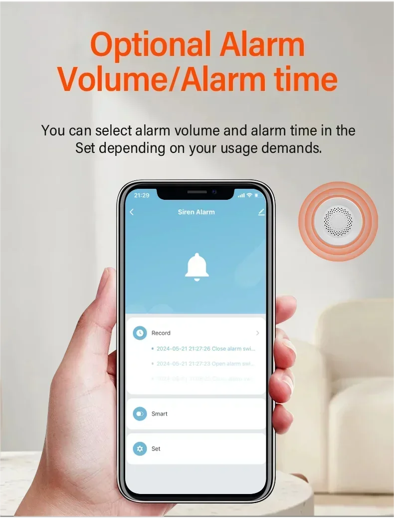 Tuya WiFi Siren Alarm For Smart Home Security 100db Speaker Works With Alexa Yandex Alice Tuya Smart Life