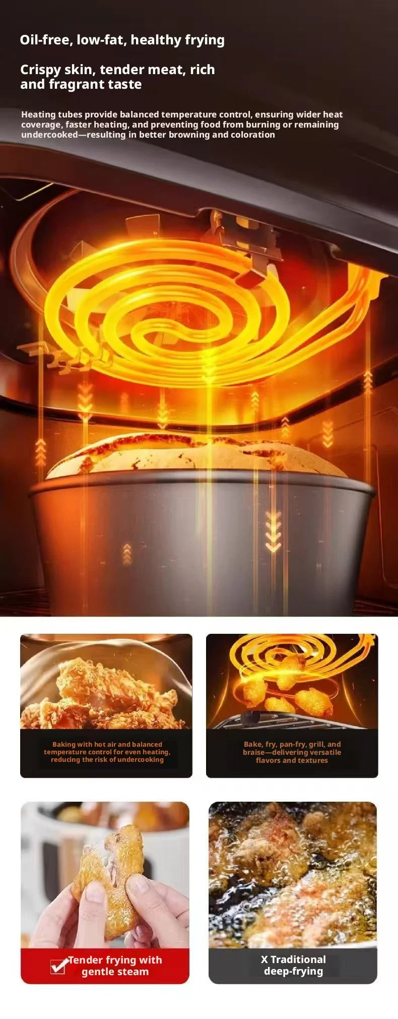 Airo Oven 15 Liter New Trending Commercial Electric air Fryer Aire Fryer Double Stack Glass air Fryer Non Toxic 10l 12 Liter
