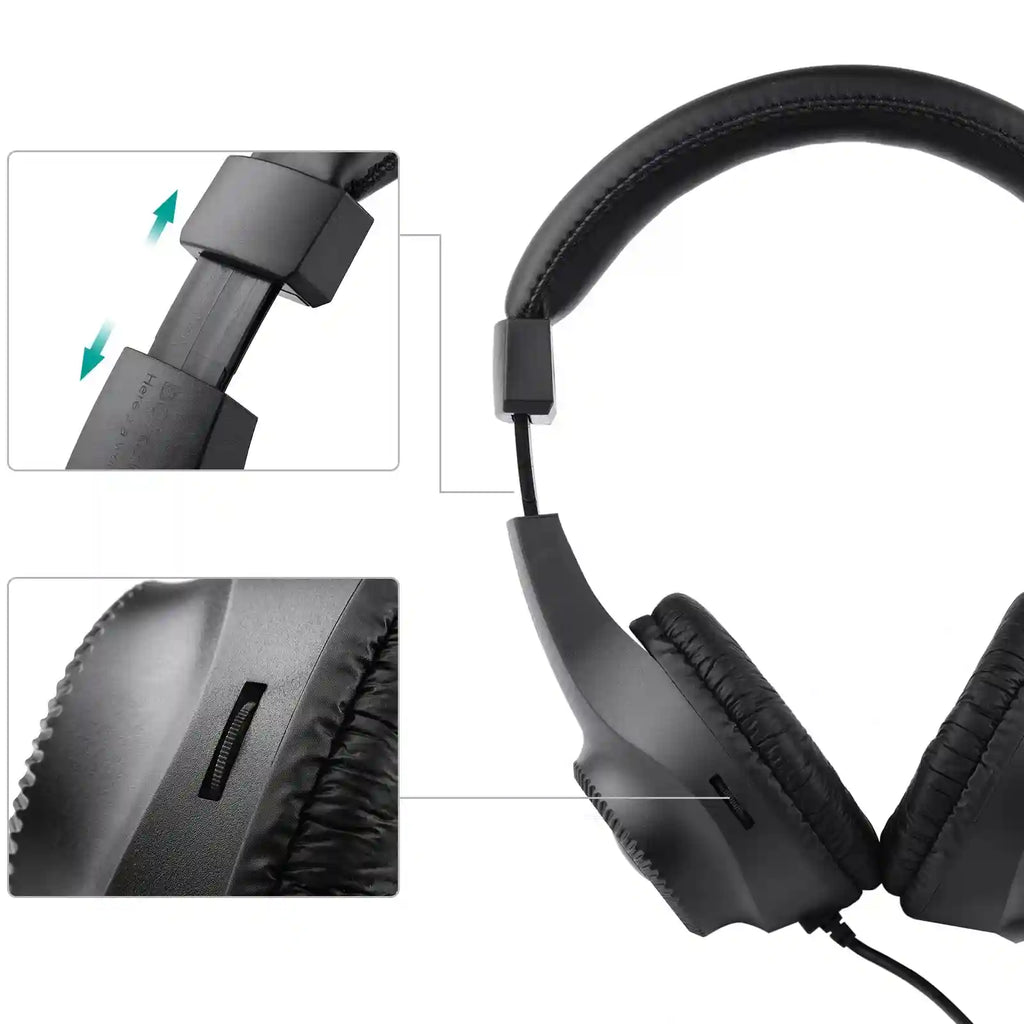 Wired Studio Monitor Headphones - 50mm Over-Ear Drivers for Precise Audio Tidesmit