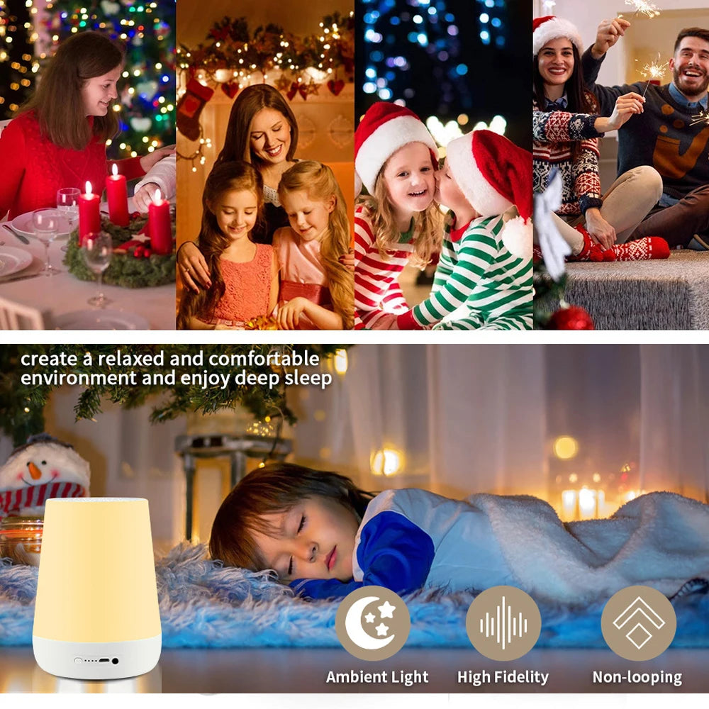 Smart White Noise Machine Baby Sleep Sound Machine Colorful Night Lights 34 Soothing Sounds Supports APP Remote Control
