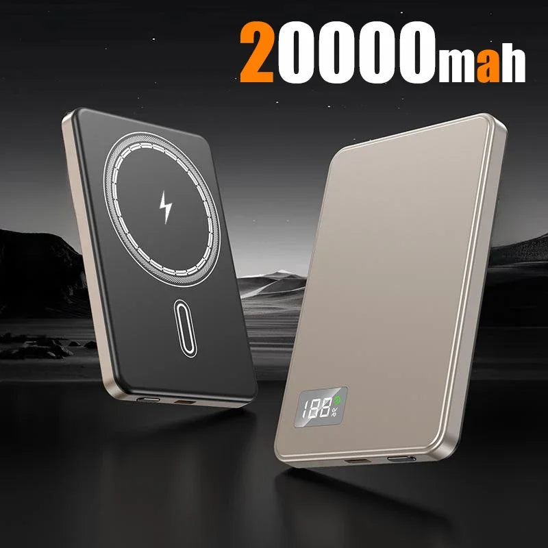 Tidesmit 50000mAh Magnetic Power Bank - 120W PD Fast Charging Portable Gold-20000mAh Tidesmit