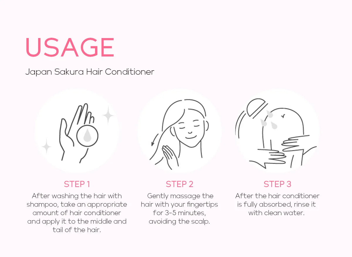 LAIKOU Sakura Shampoo And Hair Conditioner Cherry Blossom Nourishing Repair Dry Hair Smooth Anti Frizz Moisturizing Hair Care