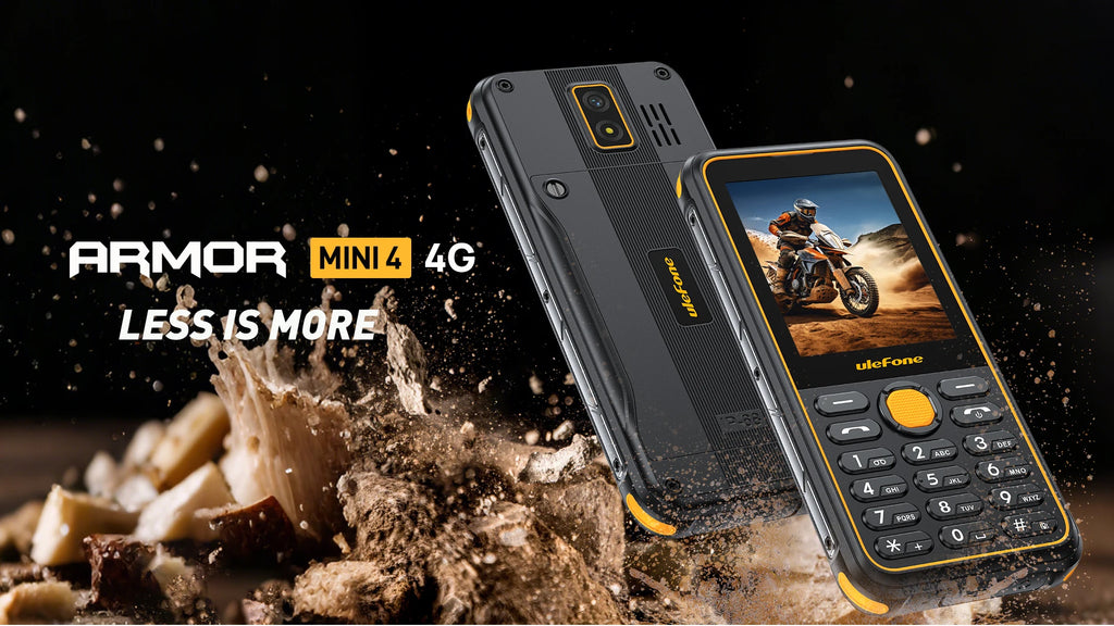 Ulefone Armor Mini 4 Rugged 64MB RAM 128MB ROM 2.8 inch Unisoc T117 2MP Rear Camera 2100mAh Battery 4G Global Version