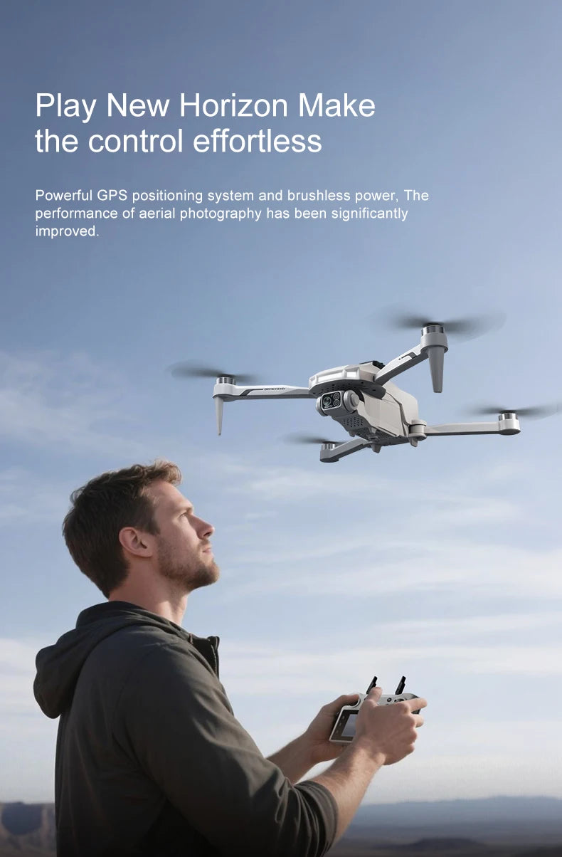 Tidesmit 4K GPS Foldable Camera Drone with Obstacle Avoidance Tidesmit