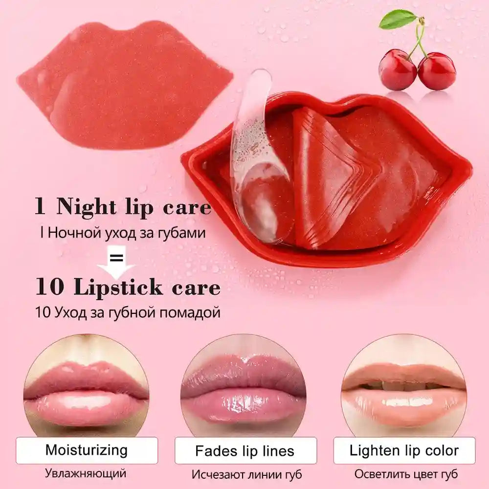 Cherry Collagen Lip Mask - Hydrating Lip Treatment (20 Pieces) Lip Care Tidesmit