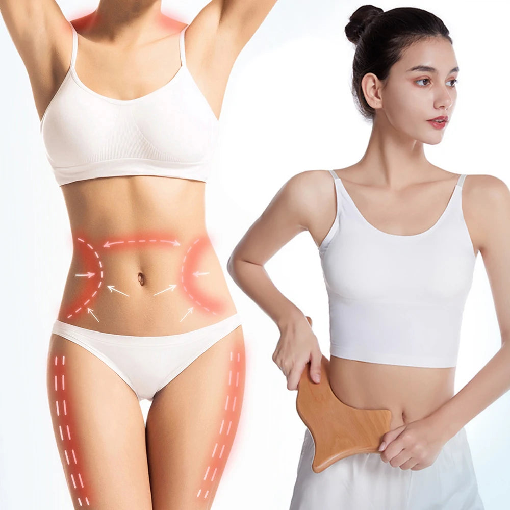 Wood Therapy Massage Tool - 6-Piece Lymphatic Drainage Recovery Set Fascia Gun Tidesmit