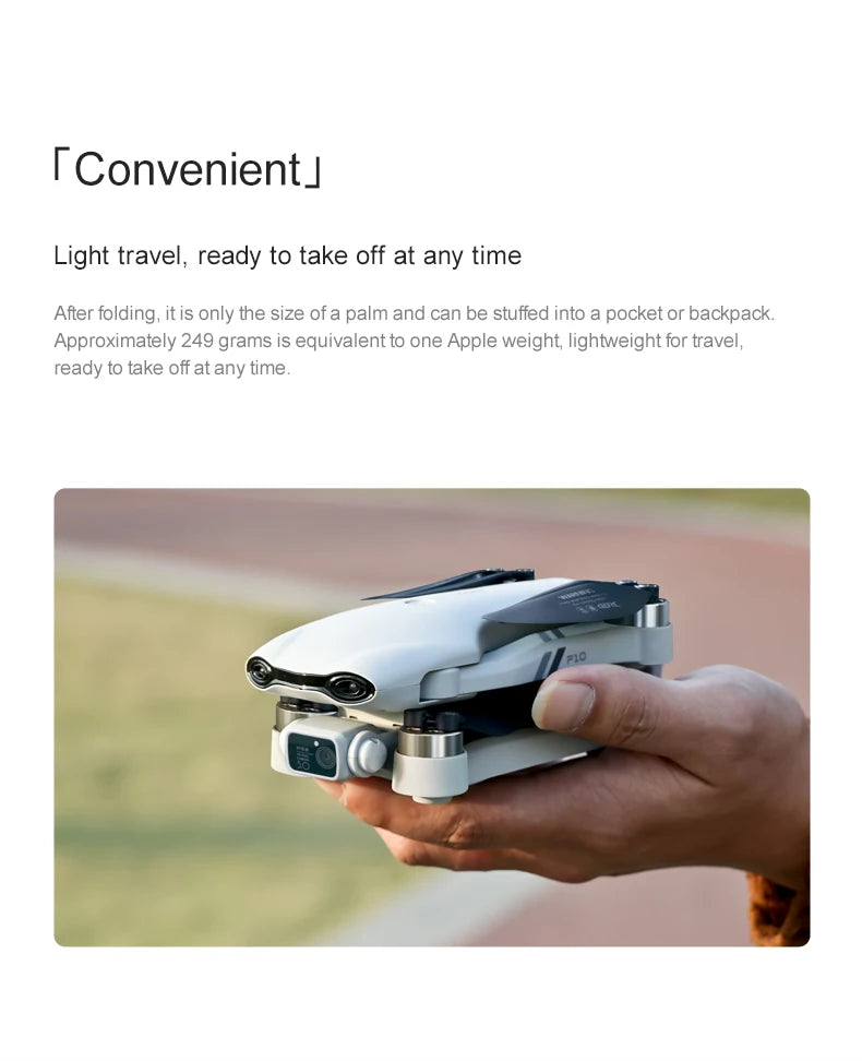 F10 GPS Camera Drone with 8K Dual Lens - Foldable Brushless Design Tidesmit