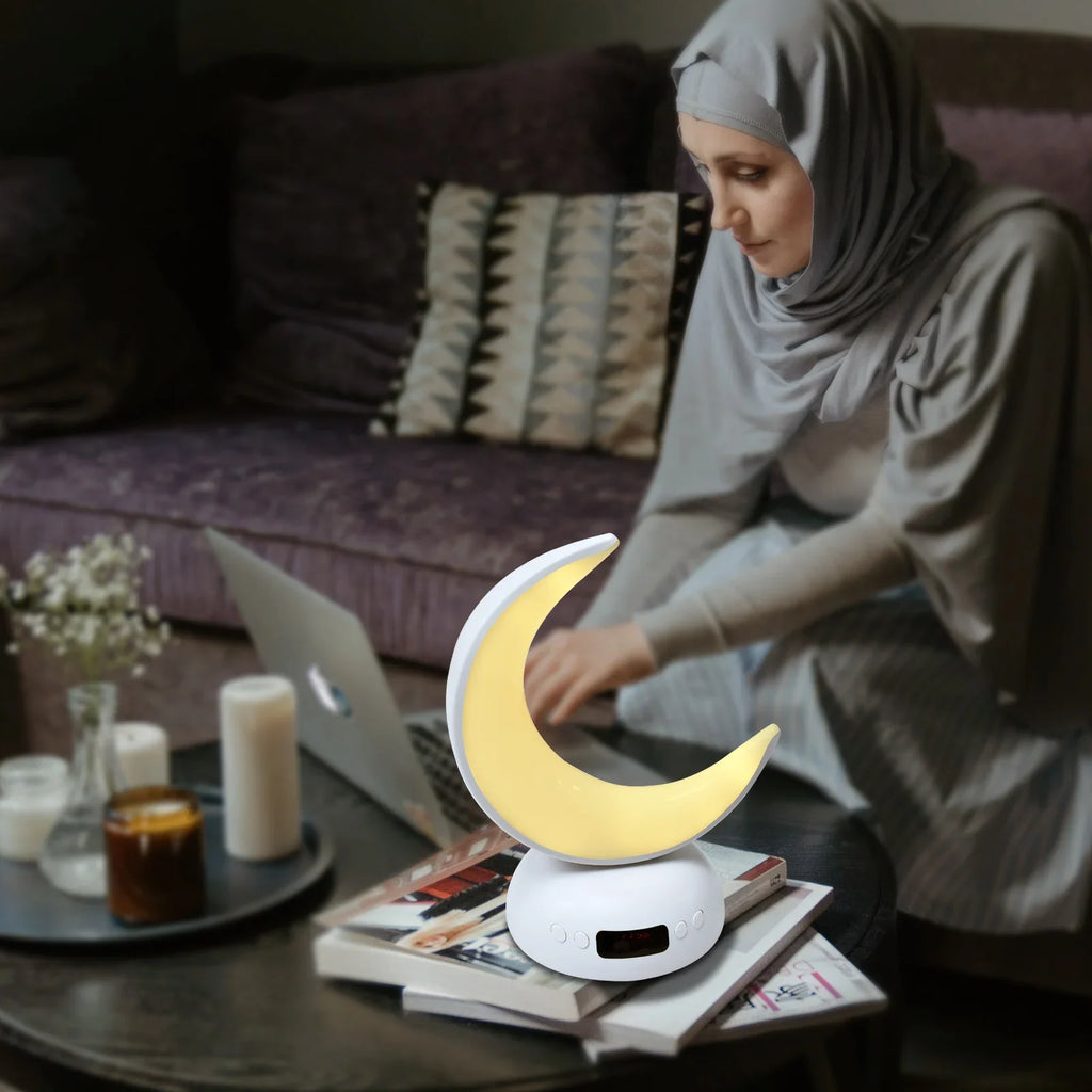 Quran Azan Clock Islam Muslim Arabic Koran Bright Bluetooth Speaker Portable Night Light Lamp Holy Wireless Ramadan Islamic Arab