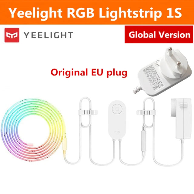 Global version Yeelight LED Smart Strip Light 1S 2m Long WiFi RGB Color LED Strip For Homekit Google Mijia Alexa  SmartThings