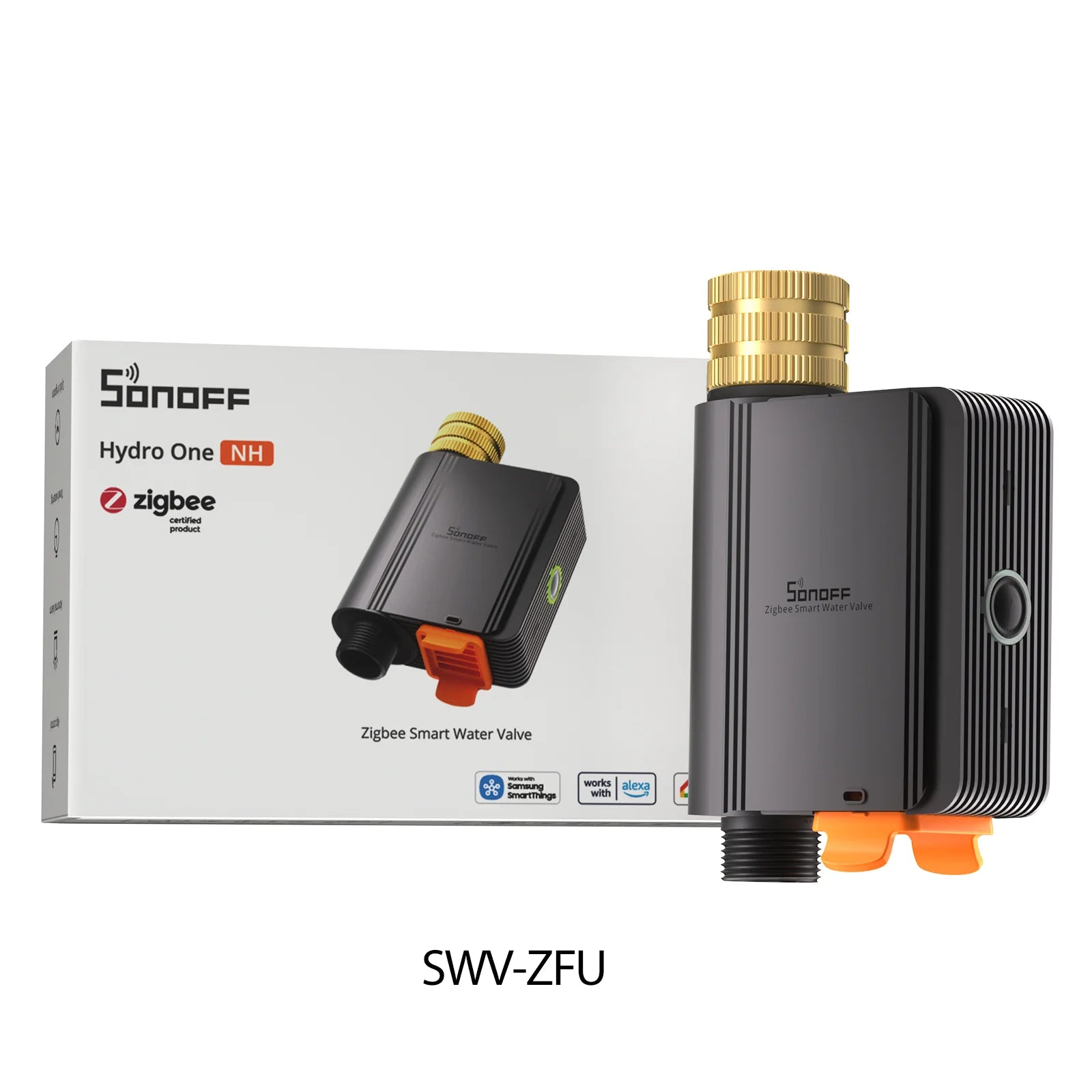 SONOFF Smart Water Valve Hydro Series Hydro ONE Zigbee With Flow Meter Brass Water Inlet Apple Home SWV-ZFE SWV-ZFU