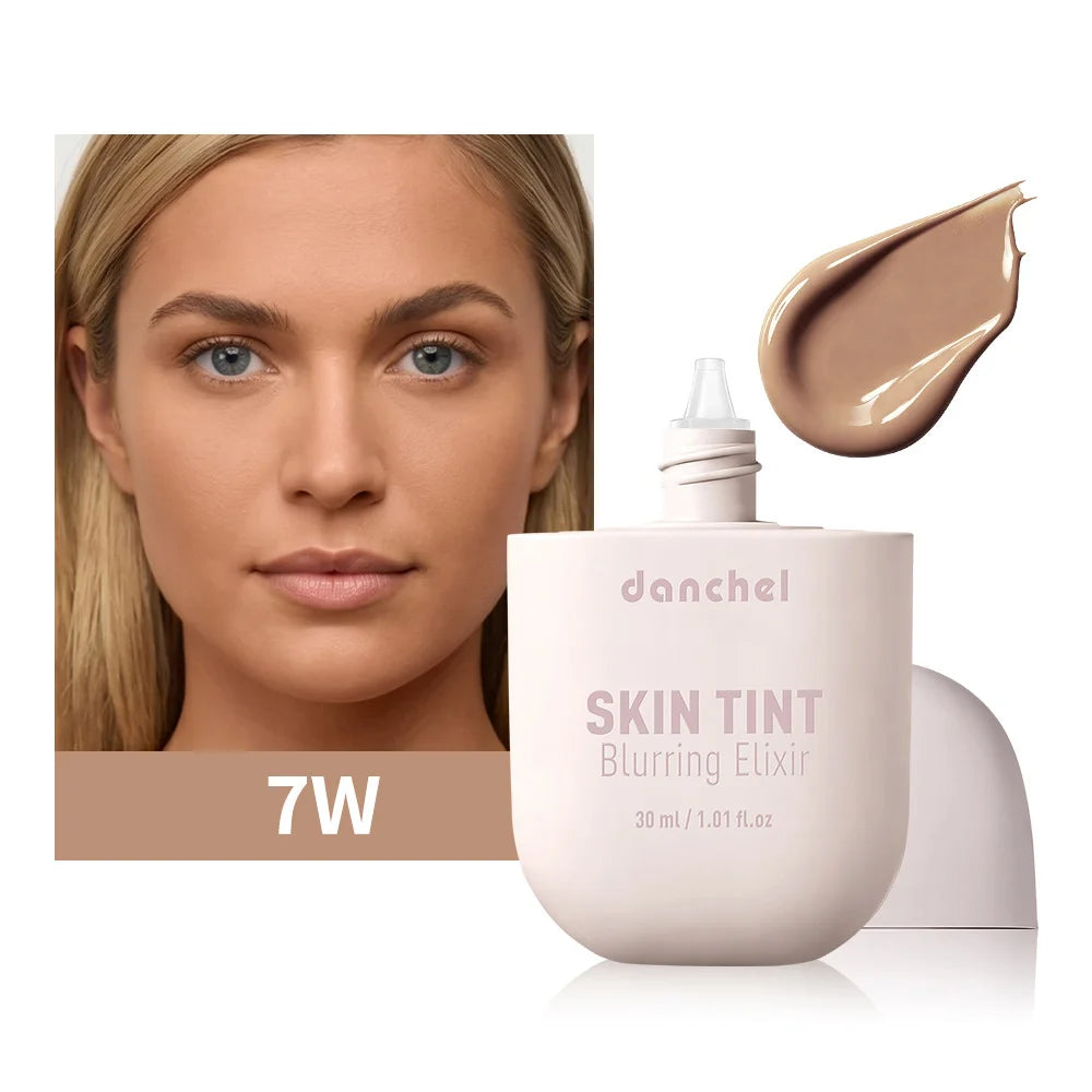Tidesmit Skin Tint Blurring Elixir Foundation texture close-up showing hydrating long-lasting pore-blurring formula