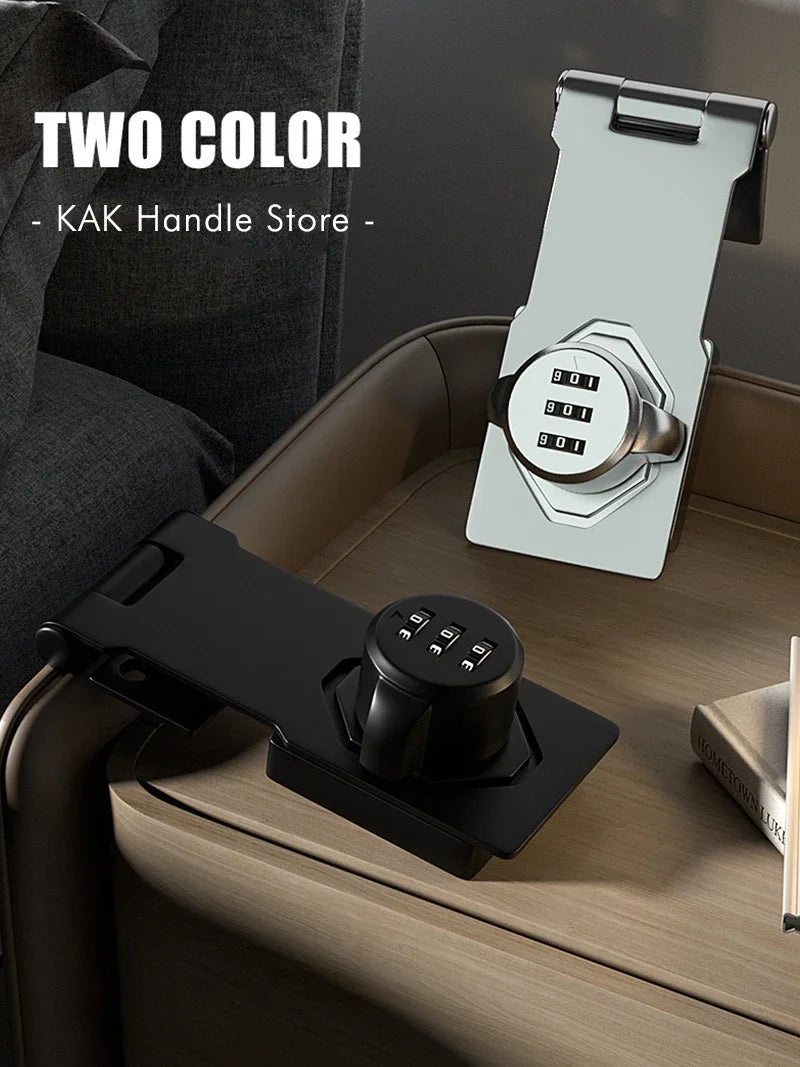 KAK 3 Digit Household Security Cabinet Password Locks Keyless Drawer Combination Coded Door Lock Zinc Alloy Furniture Hardware