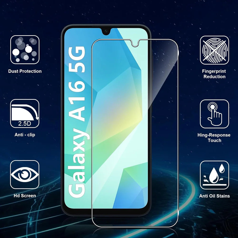 1~3PCS Tempered Glass For Samsung Galaxy A56 A55 A54 A53 A16 A26 A36 Screen Protector For Samsung A15 A25 A35 HD Front Film S23 S24 FE Phone Glass S21 S22 S23 S24 S25 Ultra Glass AE Tidesmit