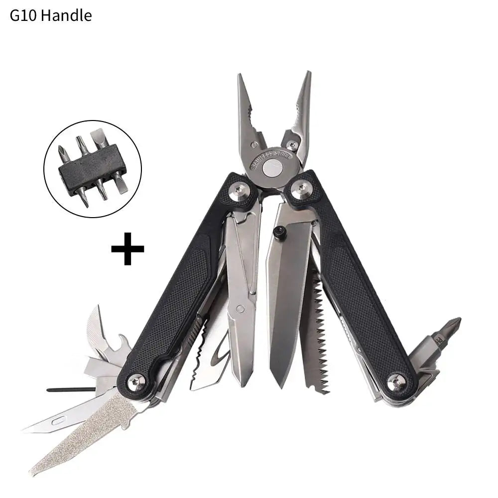 Daicamping DL7 Titanium G10 Stainless Handle Outdoor Camping Folding EDC Multi Tools Pliers Hand Tools Set Multi-tools Kit