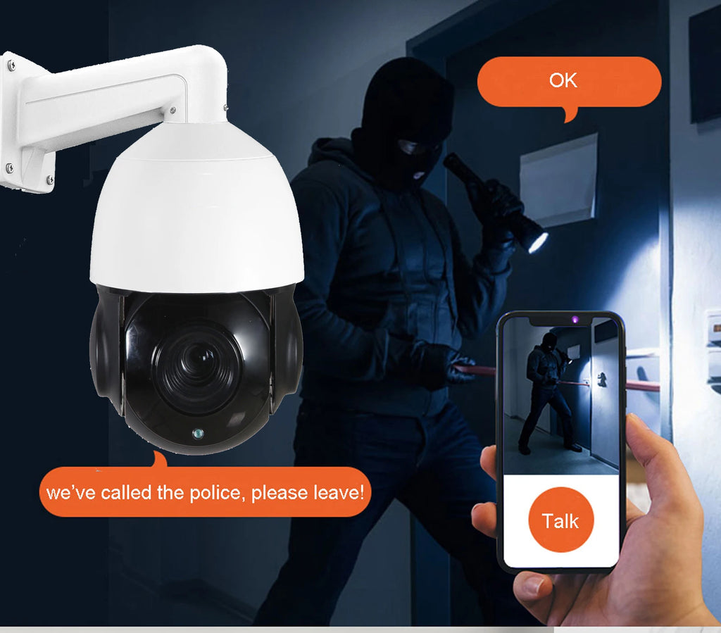 Onvif-Compatible IMX415 Hikvision-Compatible 4K 8MP 6MP 5MP 2MP Outdoor POE IP PTZ Cam Speed Dome Camera 30X Zoom PTZ IP Camera