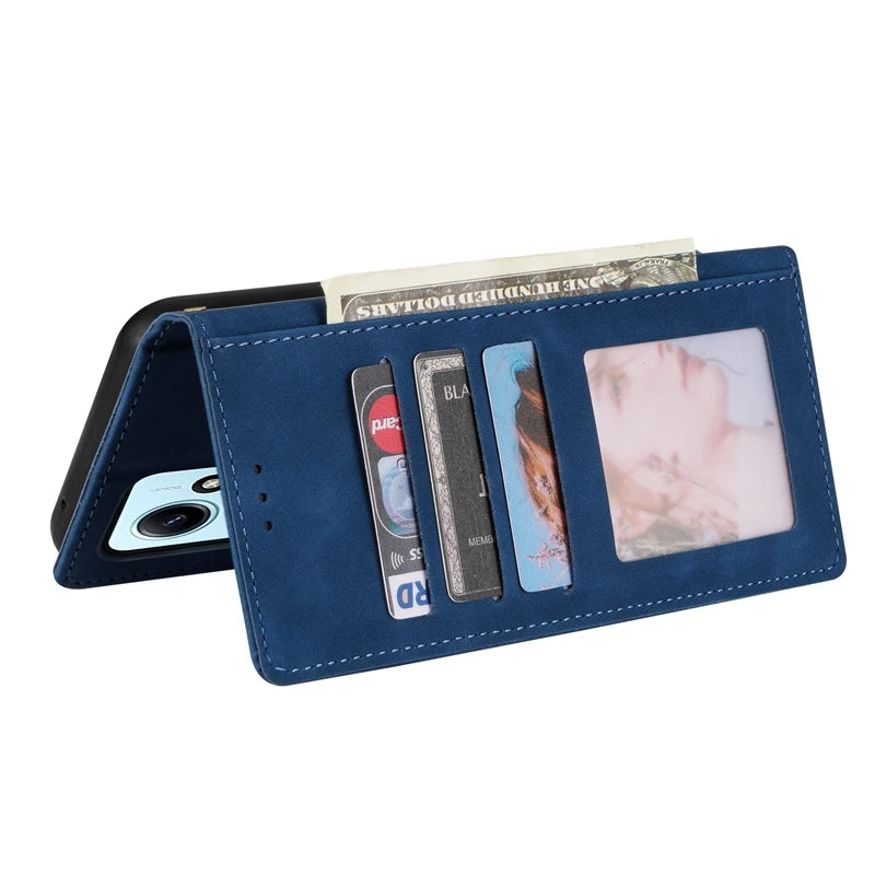 Redmi Note Wallet Case - Shock-Absorbing Leather Flip Cover Tidesmit