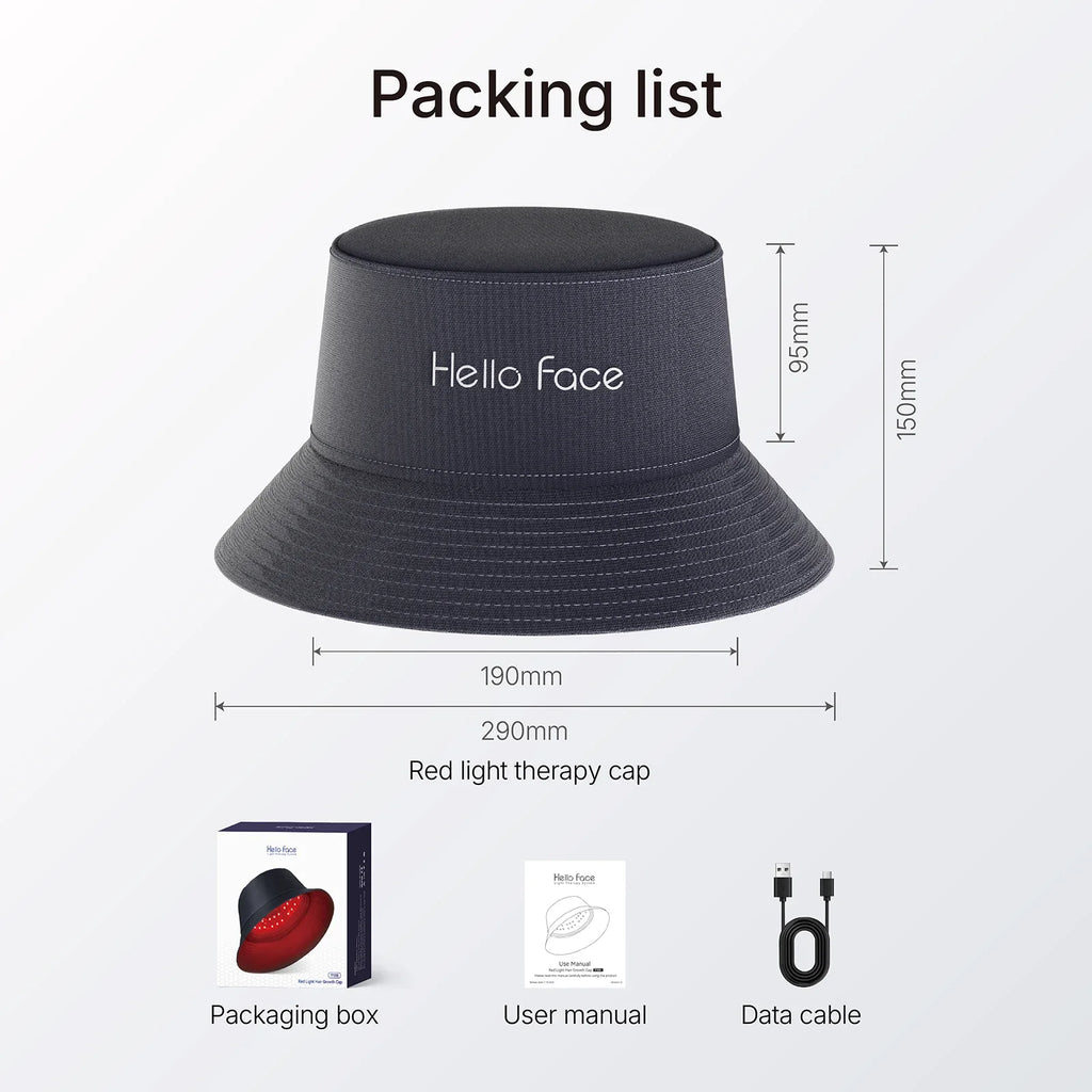 Red Light Therapy Hair Growth Hat, Dual Wavelength LED - Navy Relaxation Treatment Navy Blue Hat Set China Mainland Tidesmit