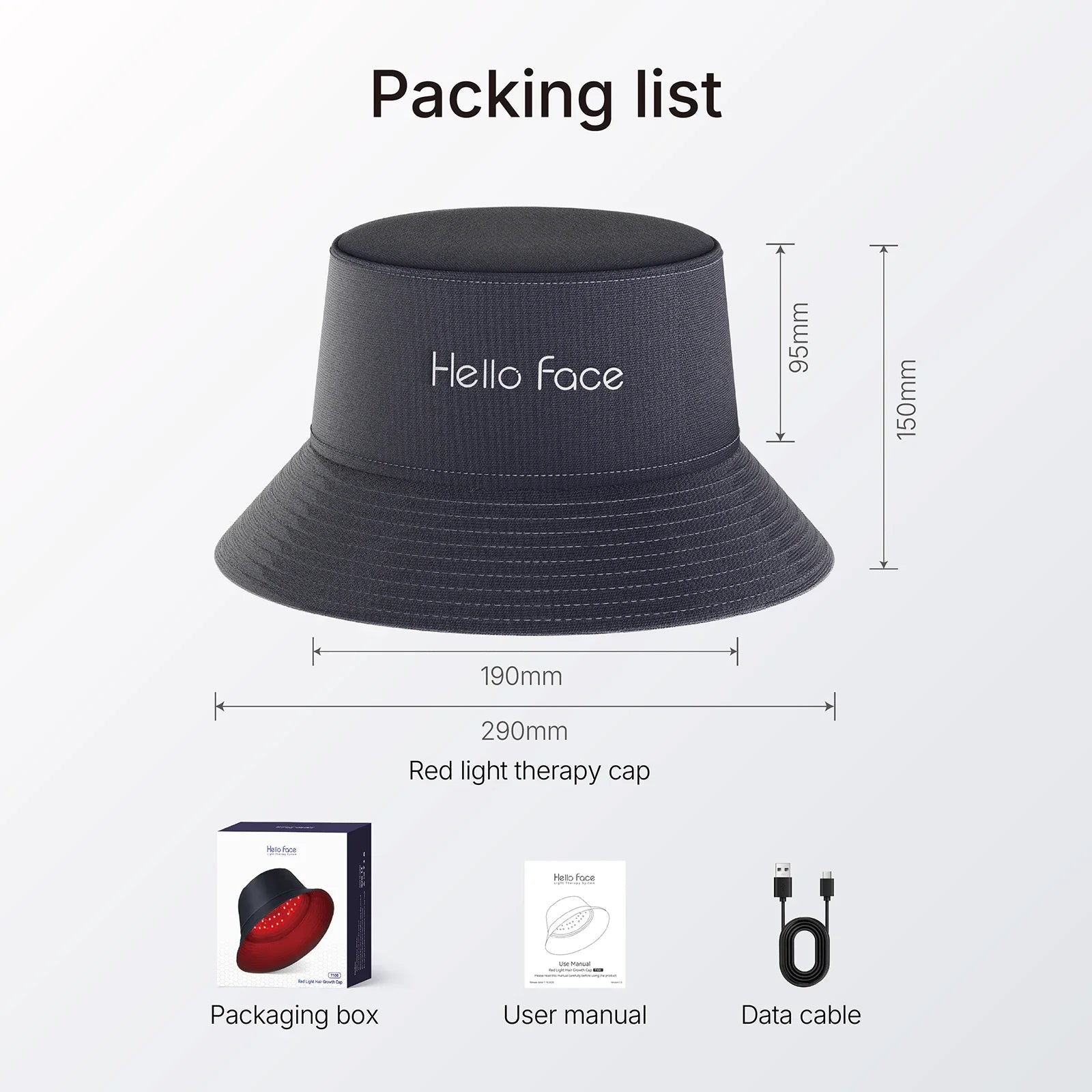 Red Light Therapy Hair Growth Hat, Dual Wavelength LED - Navy Relaxation Treatment Navy Blue Hat Set China Mainland Tidesmit