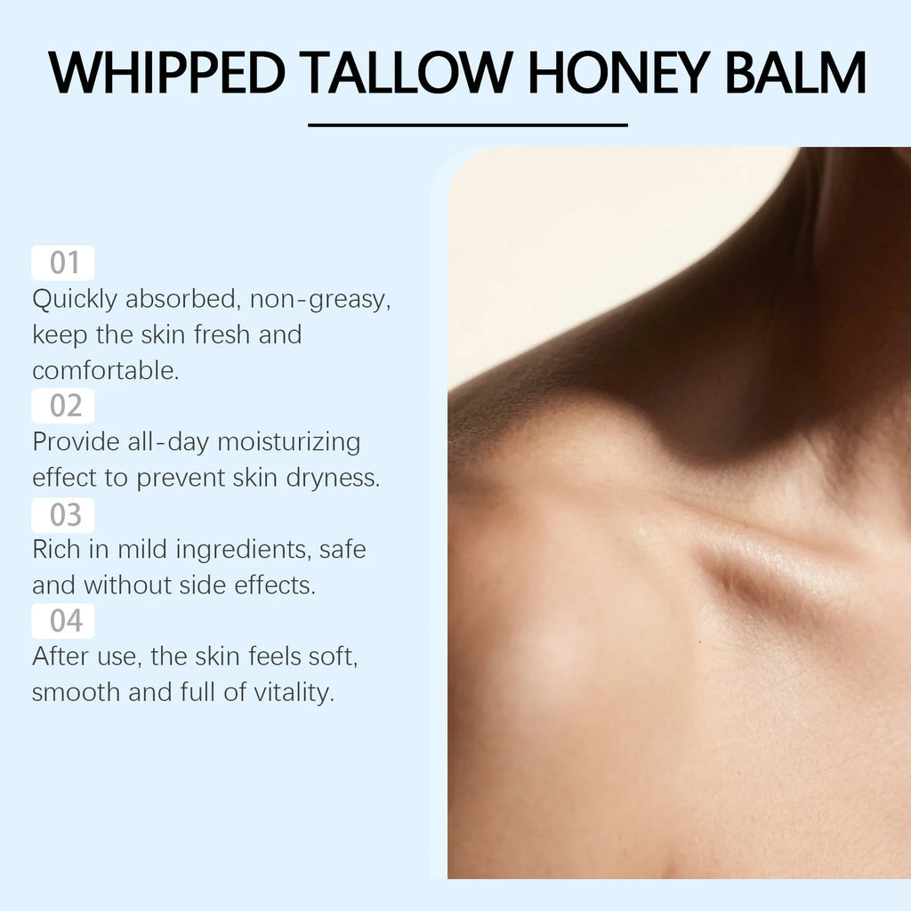 GHK-Cu Copper Peptide & Beef Tallow Blue Balm with Manuka Honey – Moisturizer for Mature, Dry, Sensitive Face & Body Skin