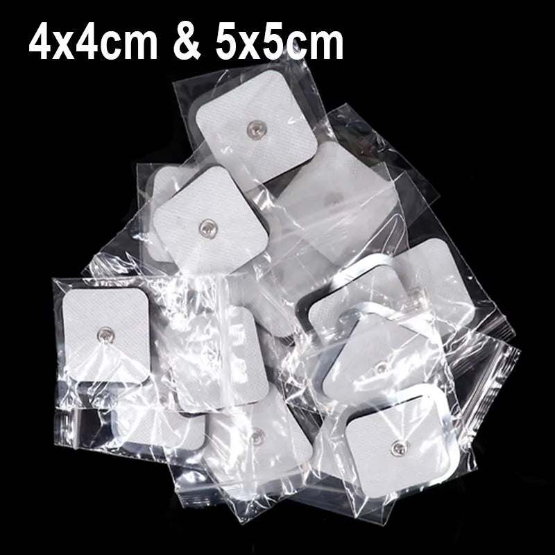TENS Unit Electrode Pads: Reusable Muscle Stimulator Gel Sets Back Massage Instrument Tidesmit