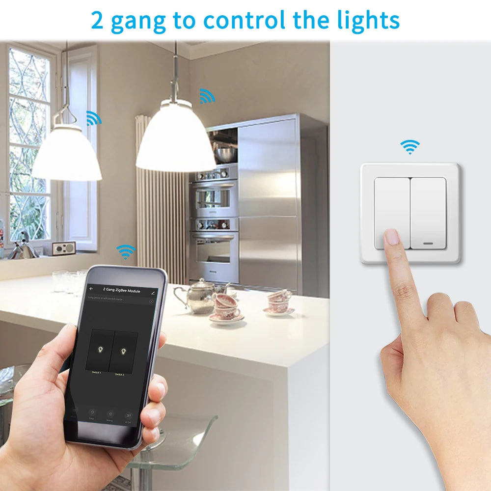 Smart WiFi Light Switch Module for Home Automation - App Controlled Tidesmit