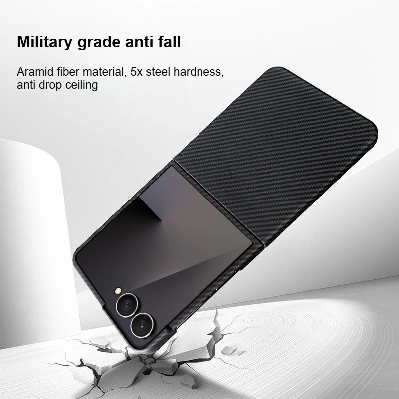 Samsung Galaxy Z Flip 7 Aramid Fiber Case with Magnetic Holder Tidesmit