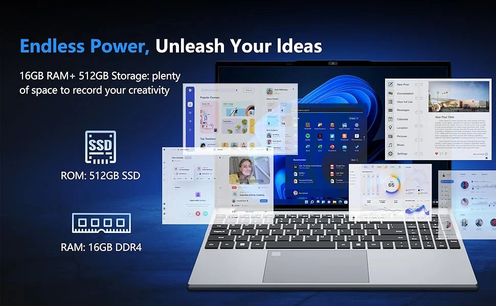 【3-year warranty】Portable Notebook Windows 11 Pro 15.6 inch Gaming Computer PC Gamer Intel Core i9 9900 Laptops i9
