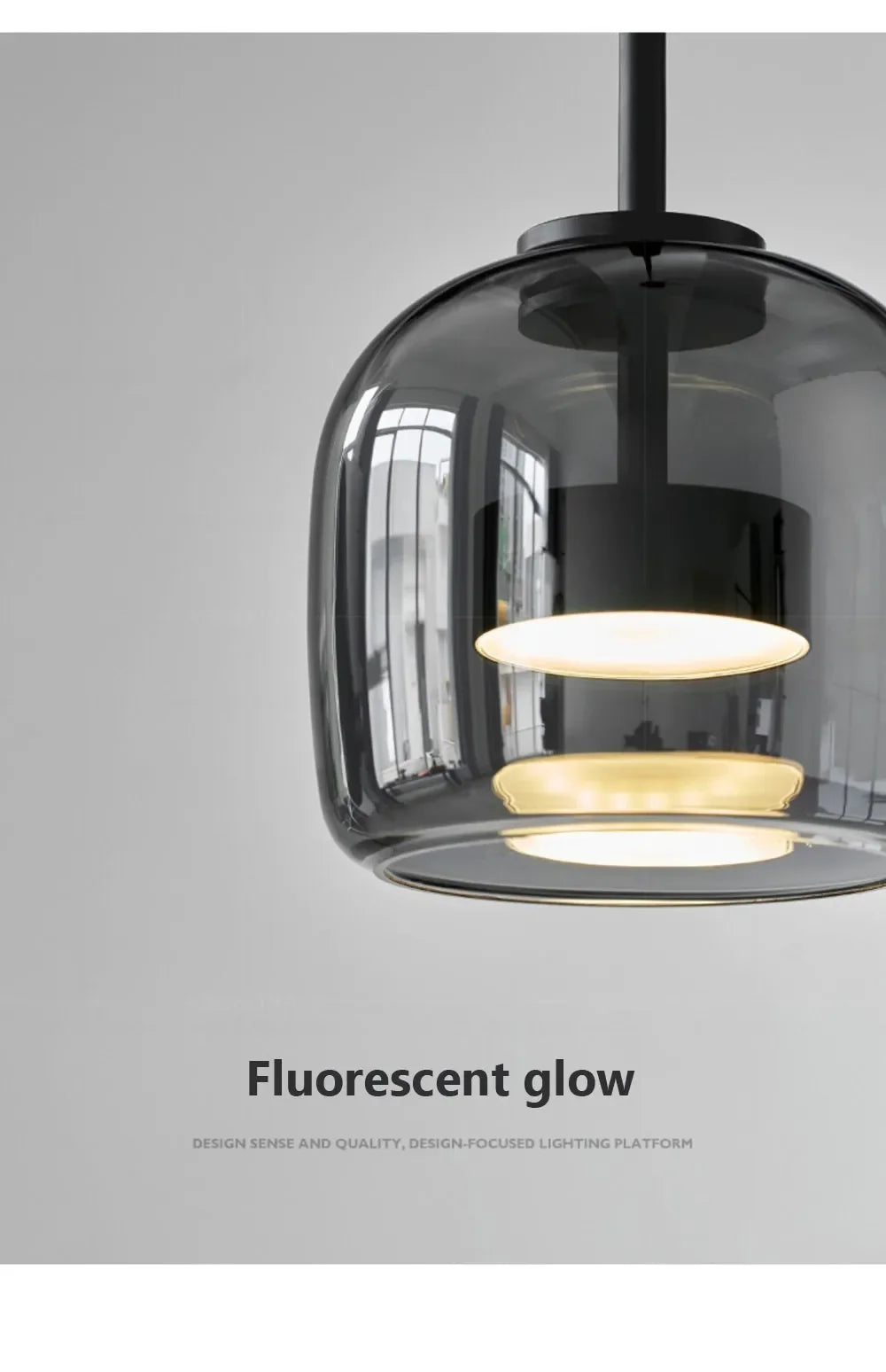 Modern Nordic Glass Ring Light | LED Adjustable Pendant Fixture Tidesmit