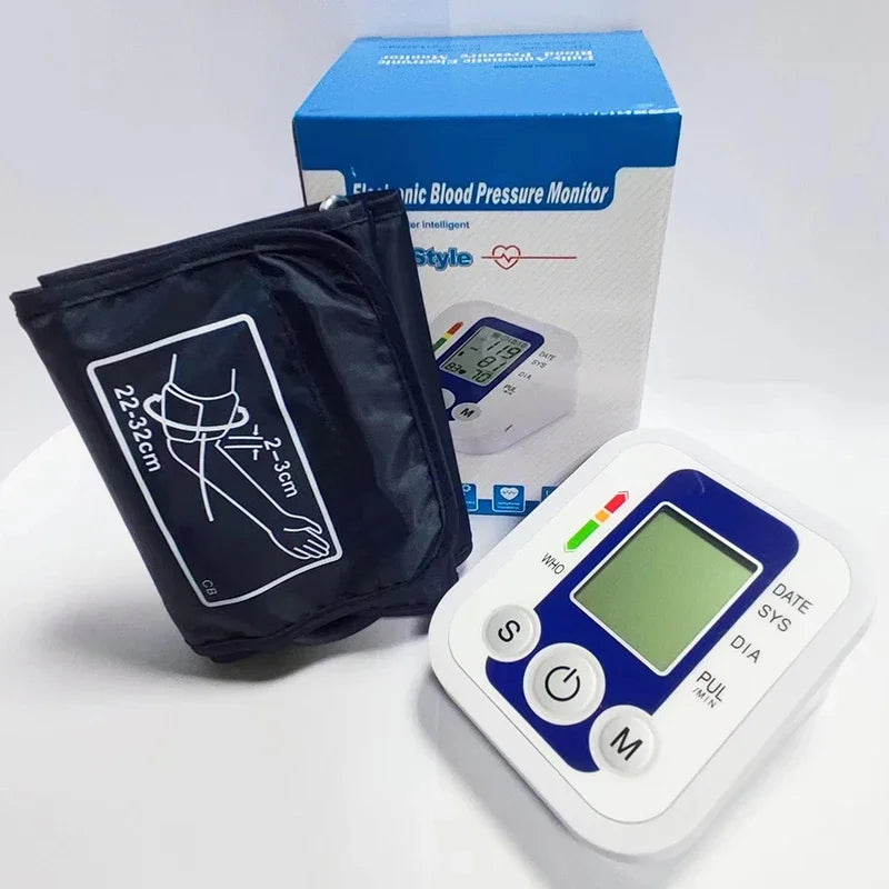 English Voice Automatic Tonometer Arm Blood Pressure Monitor Pressure Sensor Monitor Equipment Digital Tensiometer LED Display